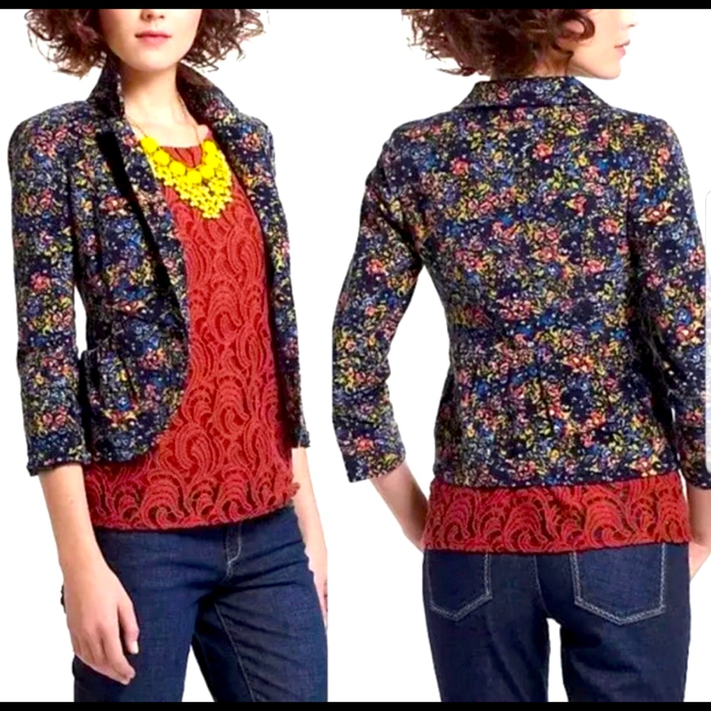 Anthropologie Cartonnier Dusk Garden Blazer